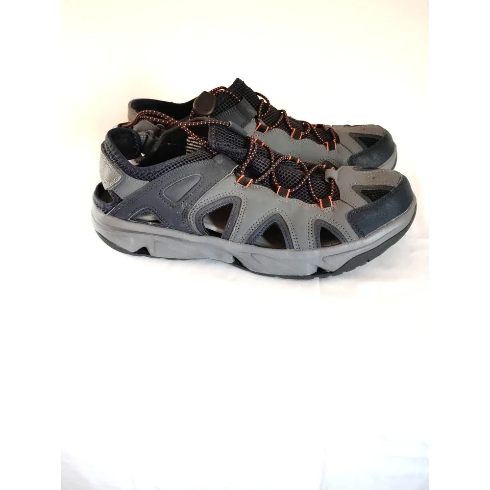 Eddie Bauer Water Sandal Men 11 M Laketrail Gray Heel Strap Beach Hiking Outdoor